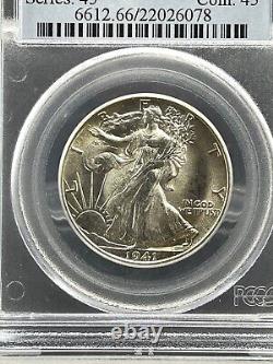 1941-D Walking Liberty Silver Half Dollar PCGS MS66