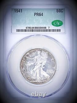 1941 Liberty Walking Half Dollar CACG Proof 64 Proof CAC Low Mintage