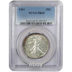 1941 Liberty Walking Half Dollar PR 65 PCGS 90% Silver 50c Proof US Coin