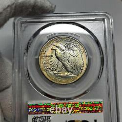 1941 P MS67 Walking Liberty Half Dollar 50c, PCGS Graded, Earthy Tone with Color