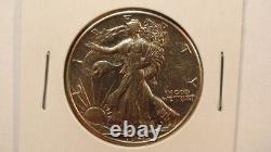 1941 P & S WALKING LIBERTY HALVES 2 UNCIRCULATED SILVER 50C Coins