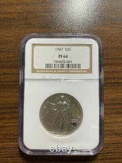 1941-P Walking Liberty Silver Half Dollar 50C NGC Proof PF PR 64 Walker RARE