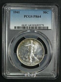 1941 Proof Walking Liberty Silver Half Dollar PCGS PR 64