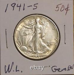 1941 S Walking Liberty Half Dollar-gem Bu-gem Brilliantly Uncirculated