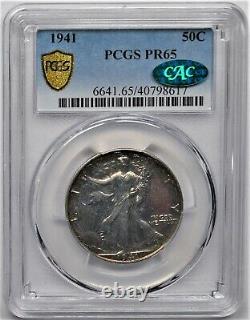 1941 Walking Liberty Half Dollar 50c Pcgs Pr 65 Cac