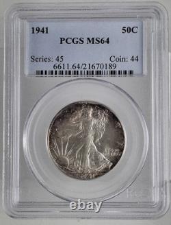 1941 Walking Liberty Half Dollar 90% Silver PCGS MS 64 Excellent