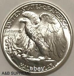 1941 Walking Liberty Half Dollar Gem Bu Uncirculated 90% Silver