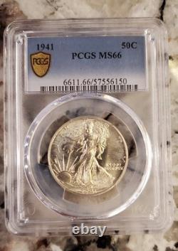 1941 Walking Liberty Half Dollar MS66 PCGS Gold shield
