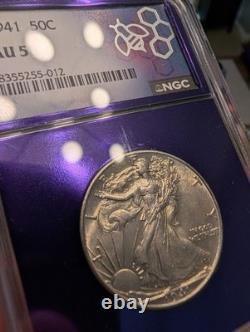 1941 Walking Liberty Half Dollar NGC AU58 Silver 50C Near UNC Walker