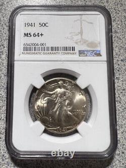 1941 Walking Liberty Half Dollar NGC MS 64+ Gold Toned