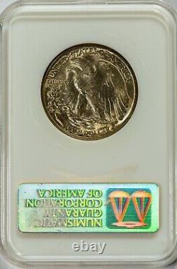 1941 Walking Liberty NGC MS65 CAC-Verified Silver Half Dollar Gem, Old Holder