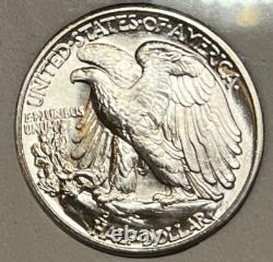 1941 Walking Liberty Silver Half Dollar 50C High Grade! Awesome Rim Toning