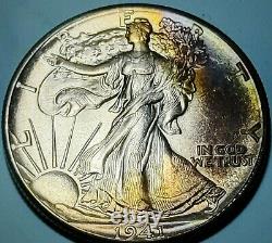 1941 Walking Liberty Silver Half Dollar CHOICE Toned BU! Fast Free Shipping #B60