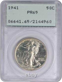 1941 Walking Liberty Silver Half Dollar PR65 PCGS