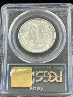 1941-d Walking Liberty Silver Half Dollar Graded Pcgs Ms65