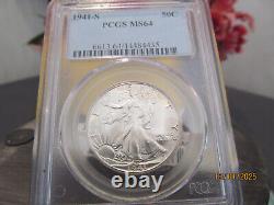 1941s WALKING LIBERTY HALF DOLLAR PCGS MS64 NICE