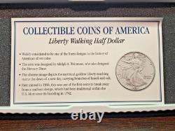 1942 50c Silver Walking Liberty Half Dollar Proof in Collectible Case Rare