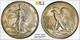 1942-d Pcgs Ms66+ Walking Liberty Silver Half Dollar With Gold Shield