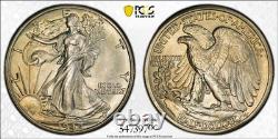1942-D PCGS MS66+ Walking Liberty Silver Half Dollar with Gold Shield