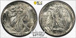 1942-D Walking Liberty Silver Half Dollar PCGS MS 64 Gold Shield