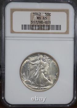 1942 Liberty Walking Half Dollar NGC graded MS 65