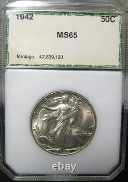 1942 Liberty Walking Half Very Nice White Coin With Luster Throughout