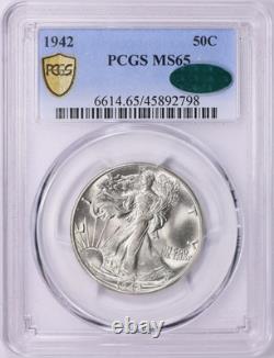 1942 Liberty Walking Liberty Half Dollar PCGS MS 65 CAC Mint State 65 CAC