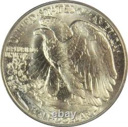 1942 MS65 Walking Liberty Half Dollar, PCGS 15332382