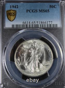 1942 MS65 Walking Liberty Half Dollar, PCGS 51866177