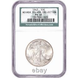 1942 Nevada Silver Collection Walking Liberty Half Dollar 50C NGC MS66