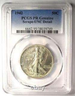 1942 PROOF Walking Liberty Half Dollar 50C PCGS Proof Details (PR/PF) Rare