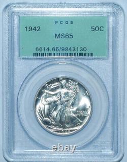 1942 P PCGS MS65 Walking Liberty Half Dollar OGH