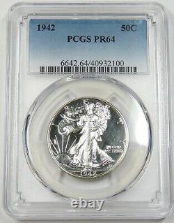 1942-P PCGS PR64 PROOF Walking Liberty Half Dollar 50c US Coin #26644A
