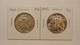 1942 P & S Walking Liberty Halves 2 Au Uncirculated Silver 50c Coins