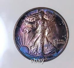 1942-P Walking Liberty Half Dollar MS66 Toning