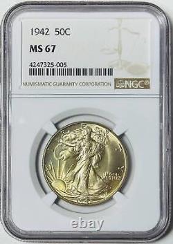 1942 P Walking Liberty Half Dollar NGC MS-67