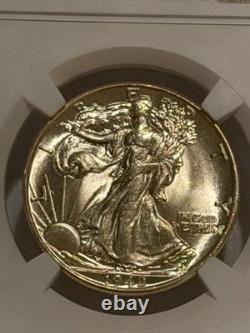 1942 P Walking Liberty Silver Half Dollar NGC MS66+ CAC Green PQ Walker