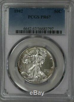 1942 Proof Walking Liberty Half Dollar 50c Pcgs Certified Pf Pr 67 Silver (797)