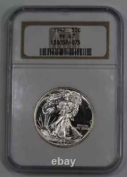 1942 Proof Walking Liberty Half Dollar 50c Silver Ngc Pf 67 Proof (075)