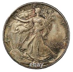 1942-S Walking Liberty Half Dollar MS65 PCGS Gold Shield. Red Toning Highlights