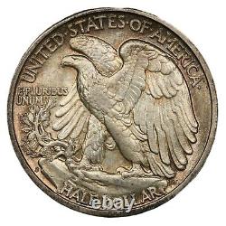 1942-S Walking Liberty Half Dollar MS65 PCGS Gold Shield. Red Toning Highlights