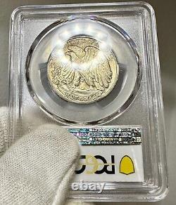 1942-S Walking Liberty Half Dollar MS65 PCGS Gold Shield. Red Toning Highlights