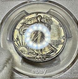 1942-S Walking Liberty Half Dollar MS65 PCGS Gold Shield. Red Toning Highlights