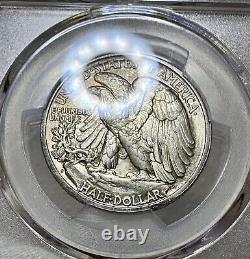 1942-S Walking Liberty Half Dollar MS65 PCGS Gold Shield. Red Toning Highlights