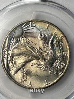 1942 S Walking Liberty Half Dollar PCGS MS64+ Beautifully Toned (PCGS Pop 105)