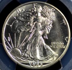 1942 S Walking Liberty Half Dollar Pcgs Ms 64 Blazing Silver Dancing In Frosty