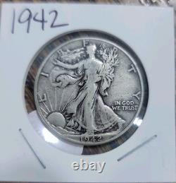 1942 Silver Walking Liberty Half Dollar, Lot Of 10