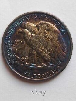 1942 Walking Liberty Half Bu Monster Toned