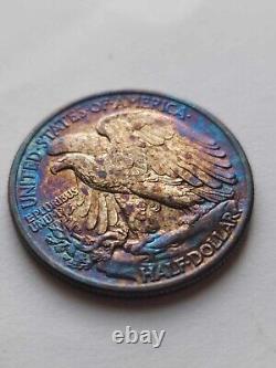 1942 Walking Liberty Half Bu Monster Toned