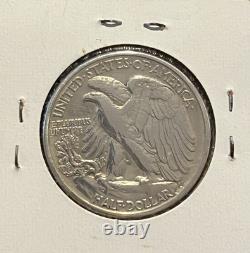 1942 Walking Liberty Half Dollar, 90% Silver, Uncirculated Au